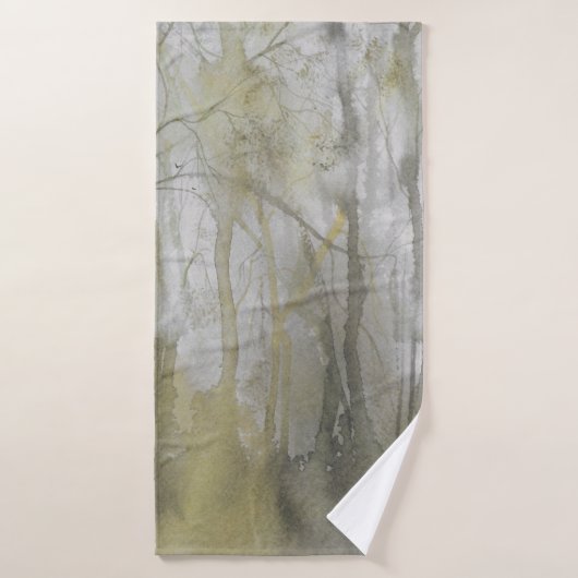 Abstracte afdruk van Amber Wilds-Waterverf Bad Handdoek (Badhanddoek)