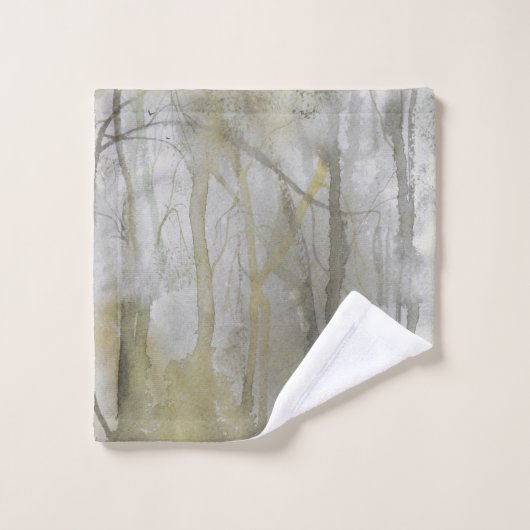 Abstracte afdruk van Amber Wilds-Waterverf Bad Handdoek (Wasdoekje)