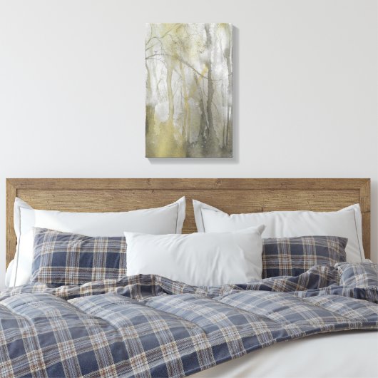 Abstracte afdruk van Amber Wilds-Waterverf Canvas Afdruk (Insitu (Slaapkamer))