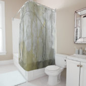 Abstracte afdruk van Amber Wilds-Waterverf Douchegordijn (In situ)