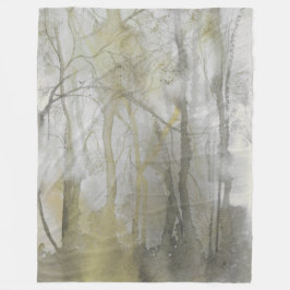 Abstracte afdruk van Amber Wilds-Waterverf Fleece Deken