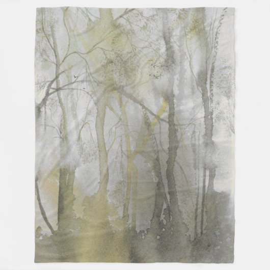 Abstracte afdruk van Amber Wilds-Waterverf Fleece Deken (Voorkant)