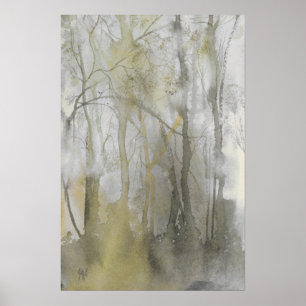 Abstracte afdruk van Amber Wilds-Waterverf Poster
