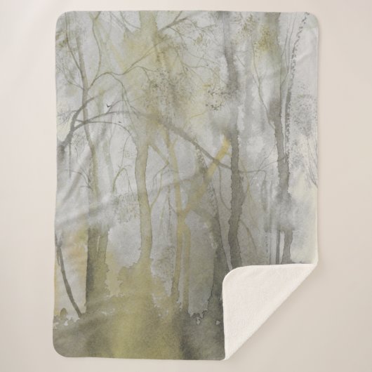 Abstracte afdruk van Amber Wilds-Waterverf Sherpa Deken (Voorkant)