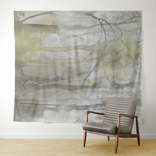 Abstracte afdruk van Amber Wilds-Waterverf Wandkleed (In Situ (horizontaal))