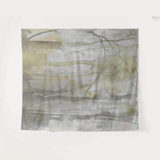 Abstracte afdruk van Amber Wilds-Waterverf Wandkleed (Voorkant (horizontaal))