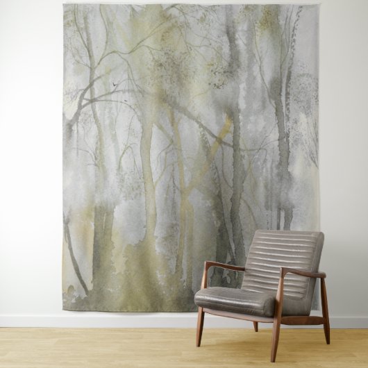 Abstracte afdruk van Amber Wilds-Waterverf Wandkleed (In situ)