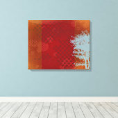 Abstracte afdruk van de Grunge Tree Wrapped Canvas (Insitu (Houten vloer))