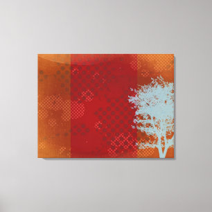 Abstracte afdruk van de Grunge Tree Wrapped Canvas