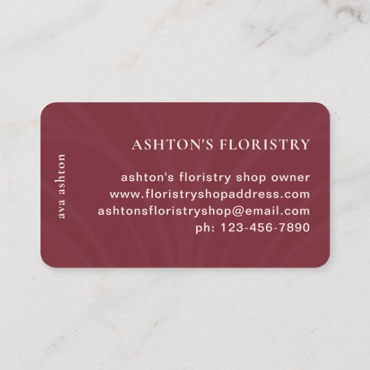 Abstracte afdruk van mooie rode overlay visitekaartje (Achterkant)