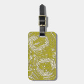 Abstracte afdruk van Mustard Tortoise Shell door L Bagagelabel (Voorkant verticaal)