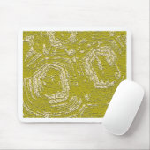 Abstracte afdruk van Mustard Tortoise Shell door L Muismat (Met muis)