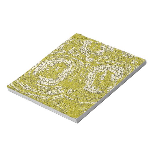 Abstracte afdruk van Mustard Tortoise Shell door L Notitieblok (Linkerzijde)