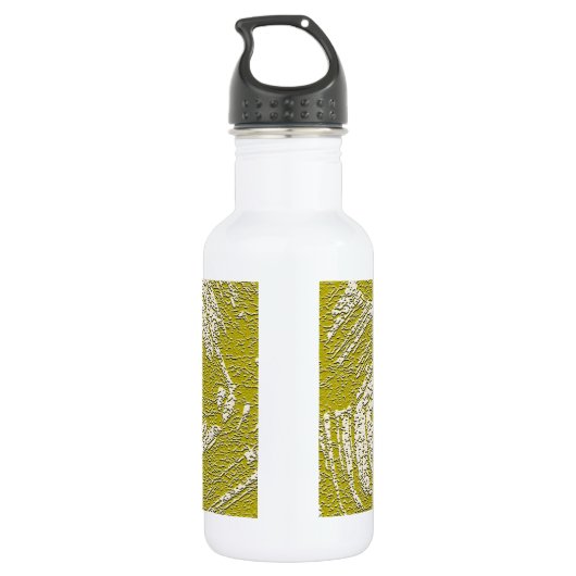 Abstracte afdruk van Mustard Tortoise Shell door L Waterfles (Achterkant)