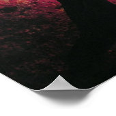 Abstracte afdruk van rode boomcanvas poster (Hoek)