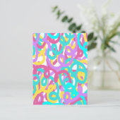 Abstracte afdruk van spiralen briefkaart (Staand voorkant)