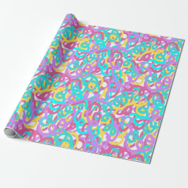 Abstracte afdruk van spiralen cadeaupapier