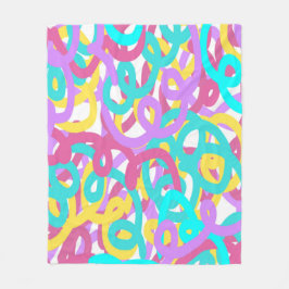 Abstracte afdruk van spiralen fleece deken