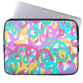 Abstracte afdruk van spiralen laptop sleeve