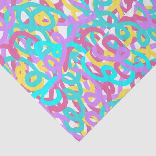 Abstracte afdruk van spiralen tissuepapier (Detail)