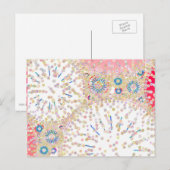abstracte afdruk "Zee leven" Briefkaart (Voorkant / Achterkant)