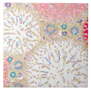 abstracte afdruk "Zee leven" Tegeltje