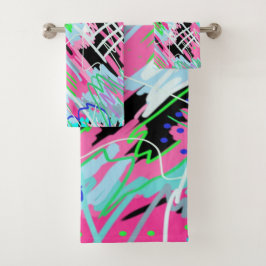 Abstracte afdrukken beginnen bij Bloom Bad Handdoek