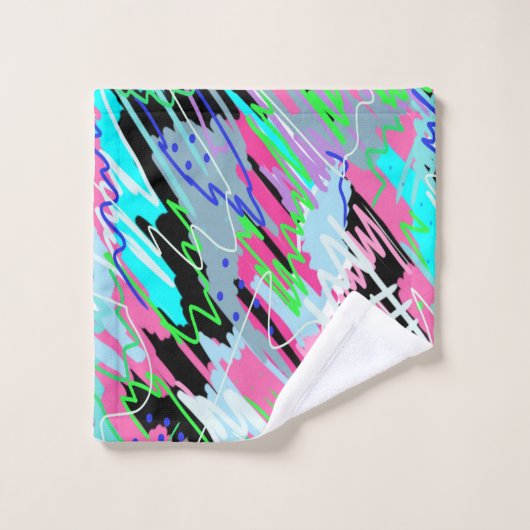 Abstracte afdrukken beginnen bij Bloom Bad Handdoek (Wasdoekje)