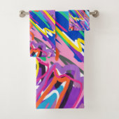 Abstracte afdrukken in kleur bad handdoek (Insitu)