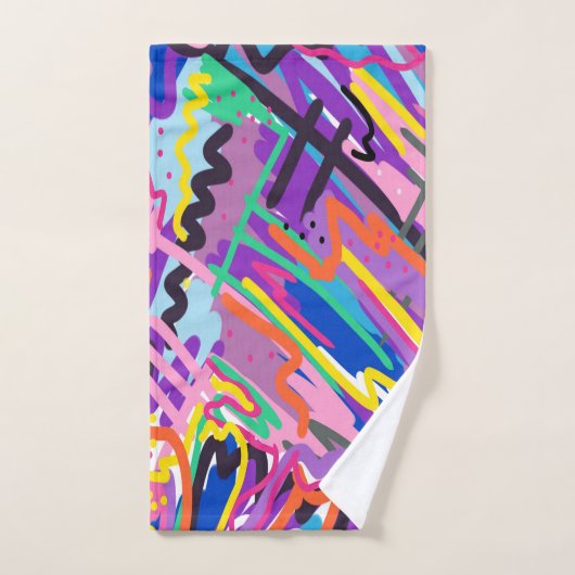 Abstracte afdrukken in kleur bad handdoek (Handdoek)