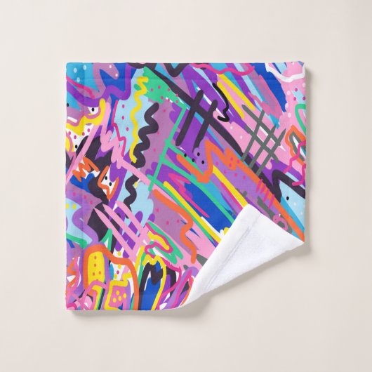 Abstracte afdrukken in kleur bad handdoek (Wasdoekje)