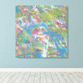 Abstracte afdrukken in kleur en beweging (Insitu (Houten vloer))
