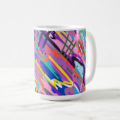 Abstracte afdrukken in kleur koffiemok (Voorkant rechts)