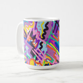 Abstracte afdrukken in kleur koffiemok