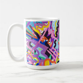 Abstracte afdrukken in kleur koffiemok