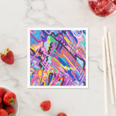 Abstracte afdrukken in kleur servet (Insitu)