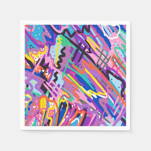 Abstracte afdrukken in kleur servet (Voorkant)