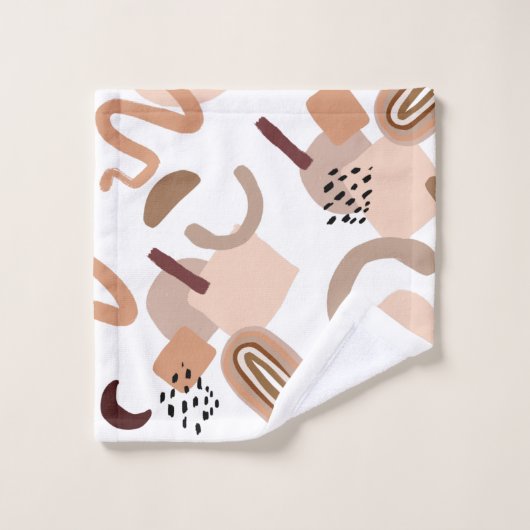 Abstracte afdrukken van Brown Boho Bad Handdoek (Wasdoekje)