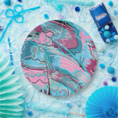 Abstracte afdrukken van lenteswatt papieren bordje (Feest)