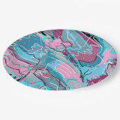 Abstracte afdrukken van lenteswatt papieren bordje (Gekanteld)