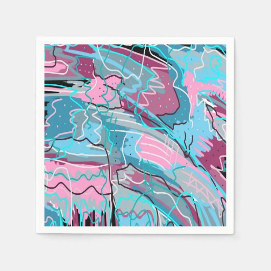 Abstracte afdrukken van lenteswatt servet (Voorkant)