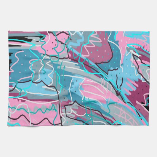 Abstracte afdrukken van lenteswatt theedoek (Horizontaal)