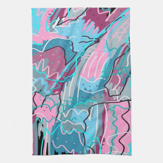 Abstracte afdrukken van lenteswatt theedoek (Verticaal)