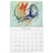 Abstracte afmetingen voor wandkalender kalender (Jan 2027)