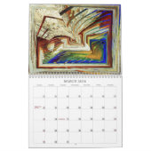 Abstracte afmetingen voor wandkalender kalender (Mar 2026)