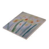 Abstracte afodilerende keramische tegel tegeltje (Zijkant)