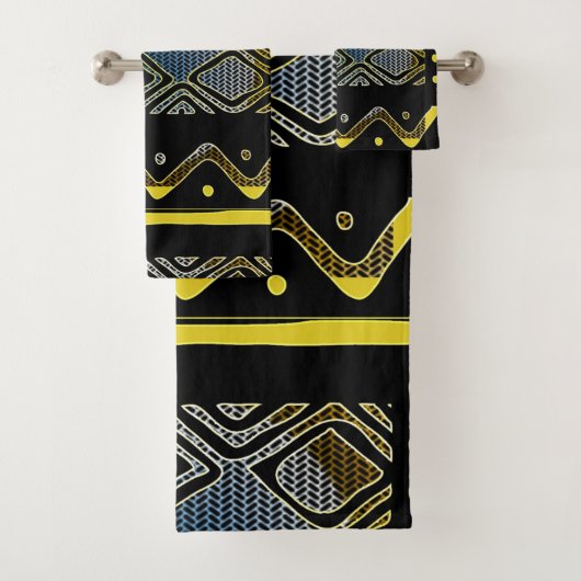 Abstracte Afrikaanse driekleppige kleding Motif Bad Handdoek (Insitu)