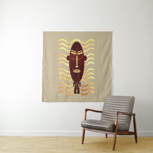 Abstracte Afrikaanse inheemse kunst Wandkleed (In situ)