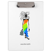 Abstracte Afrikaanse kunst, elegante Mode dame Klembord (Voorkant)