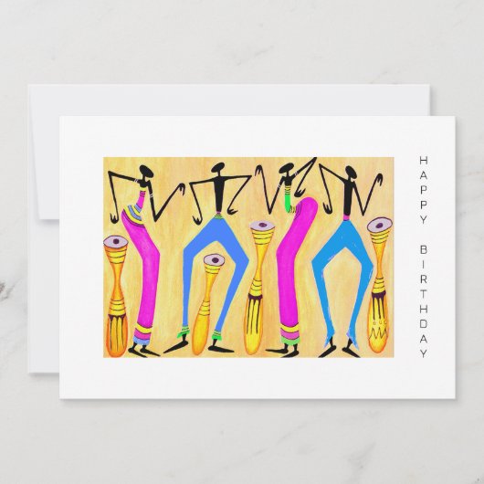Abstracte Afrikaanse kunst Geweldige verjaardag Kaart (Voorkant)